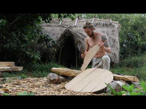 Making an Anglo-Saxon Shield with Just an Axe and a Knife - Part III | Early Medieval Woodworking