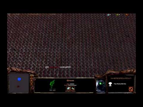 2000 Zerglings vs 1 Ghost