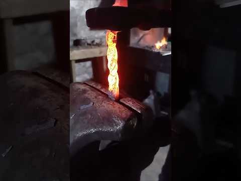 Turning scrap iron into something handy!🔥 #blacksmith #ireland #traditional #craft #recycle #forging