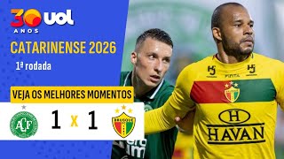 CHAPECOENSE E BRUSQUE FICAM NO EMPATE NA ESTREIA DO CATARINENSE; MELHORES MOMENTOS