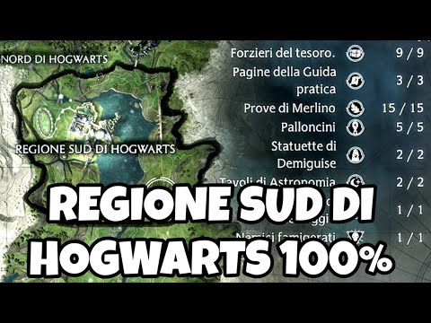 REGIONE SUD DI HOGWARTS COLLEZIONABILI HOGWARTS LEGACY DEMIGUISE PAGINE REVELIO FORZIERI TROFEO