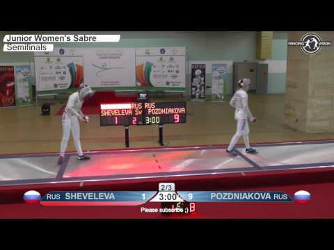 FE W S Individual Juniors Plovdiv BUL ZC Europe 2017 Semifinal 01 podium SHEVELEVA RUS vs POZDNIAKOV