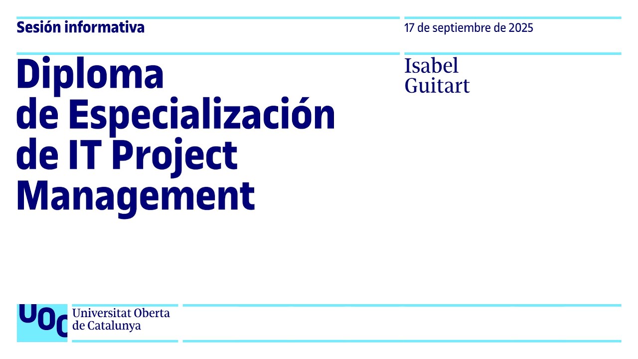 Vídeo explicatiu dels programes d'IT Project Management video link