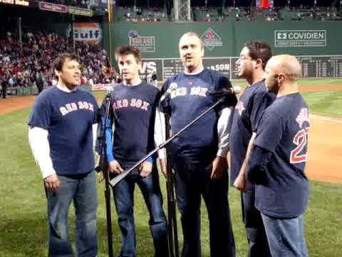 Five O'Clock Shadow / FOCS sings the National Anthem & O Canada at Fenway Park