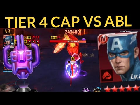 Tier 4 Captain America vs ABL Alliance Battle Legend - Marvel Future Fight
