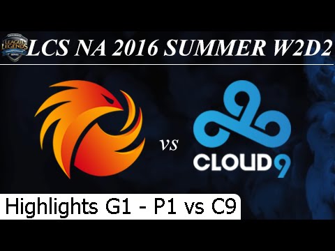 P1 vs C9 Game 1 Highlights - LCS NA Summer 2016 W2D2M5 Phoenix1 vs Cloud 9