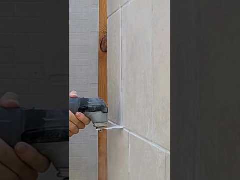 How to QUICKLY Remove and Cut GROUT 😱 #groutfloortile #grouting #groutcleaning