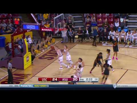 Women's Basketball: USC 62, ASU 69 - Highlights 2/24/17