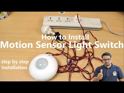 Hindi/ how to install a motion sensor light switch