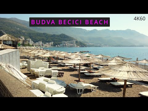 🌴Becici Beach🏖️Budva🌞Montenegro🇲🇪2023📷4K60