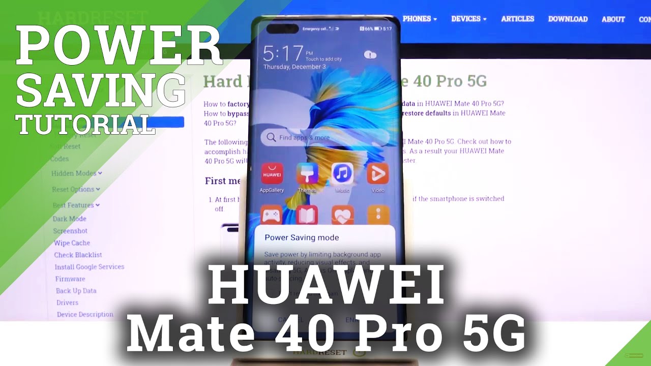 How to Activate Power Saving Mode in HUAWEI Mate 40 Pro – Extend Battery Life