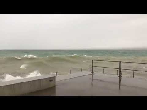 Leservideo vom Bodensee: Monsterwellen im Hafen Bregenz