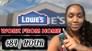 LOWE'S REMOTE WFH JOBS| HIGH PAYING SIDE HUSTLE AFTER HOURS  POSITION
