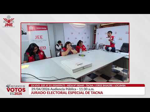 29/04/2026 Audiencia Pública 11:30 a.m. JEE TACNA