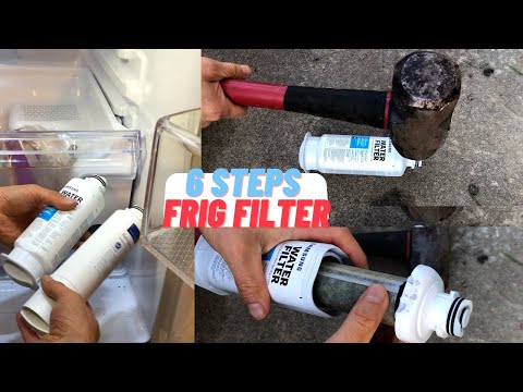 6 steps to replace water filter without moving refrigerator, best detailed instruction for twist-on filter