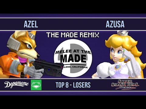 MADE Remix - Azel (Fox) VS Azusa (Peach) - SSBM - Top 8 (Top 32 Losers Round 5)