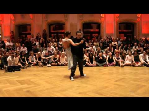  Juana Sepulveda  and  Mariano Frumboli  are  dancing  to  the  tango  "  Quedemonos Aqui  "  in  2015