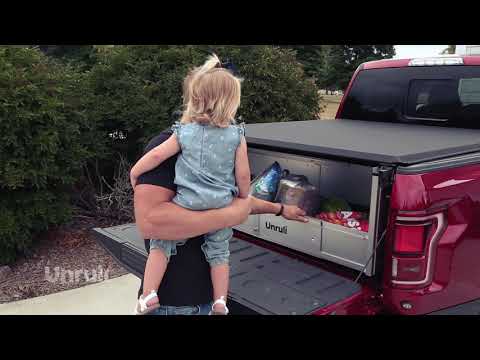Unruli® Tonneau Cover Cargo Management System - Pickup Grocery Hauling Solution