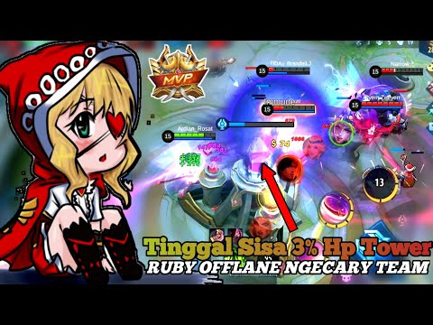 Ruby Gameplay Solo Rank Ruby Offlane MVP - Best Build Tersakit 2021 - Mobile Legends