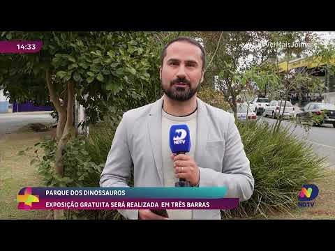 Três Barras recebe exposição gratuita Parque dos Dinossauros na próxima semana