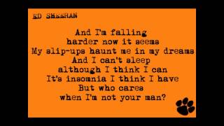 Ed Sheeran - Insomniac&#39;s Lullaby (lyrics)