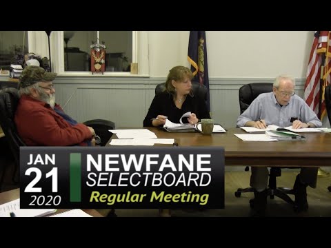 Newfane Selectboard Mtg 1/21/20