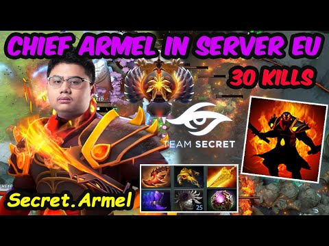 Armel [Ember Spirit] Team Secret MIDLANE 30 KILLS INSANE DAMAGE Dota 2 Server EU 7.32E pro Gameplay