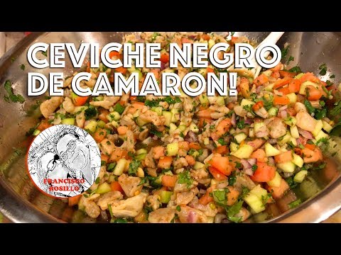 Ceviche de Camaron Negro - Como hacer Ceviche de Camaron - Receta de Ceviche de Camaron