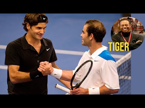 When Roger Federer & Pete Sampras Entertained Tiger Woods || 3 GOATs