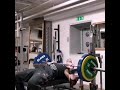 190kg dead bench press with close grip 1 reps