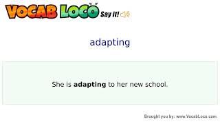 Video thumbnail for adapting