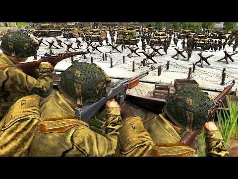 I built a US ARMY Wall Fortress in NEW WW2 Base Building Simulator Mod! - Gates of Hell