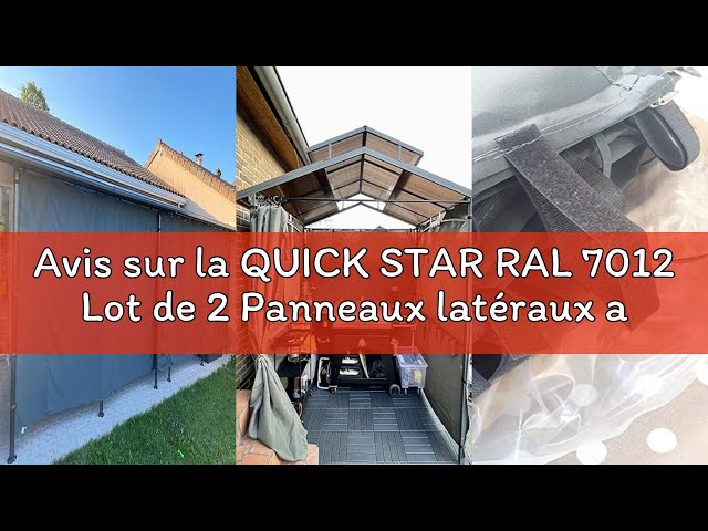 Vídeo relacionado con QUICK STAR 2 Paneles Laterales con Cremallera 300x195cm para pabellones 3x3m Pared Lateral Beige RAL 1001