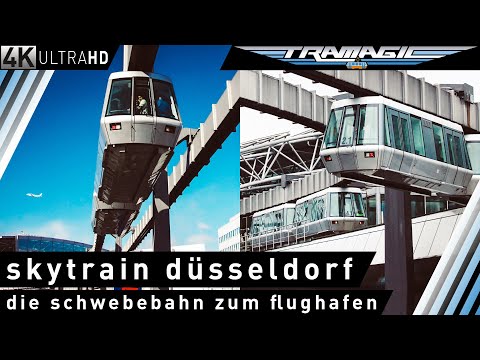 Skytrain Düsseldorf - Die Schwebebahn zum Flughafen | 4K