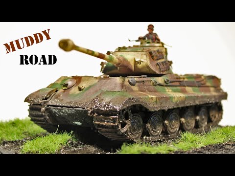 Making a muddy road diorama - Normandy 1944