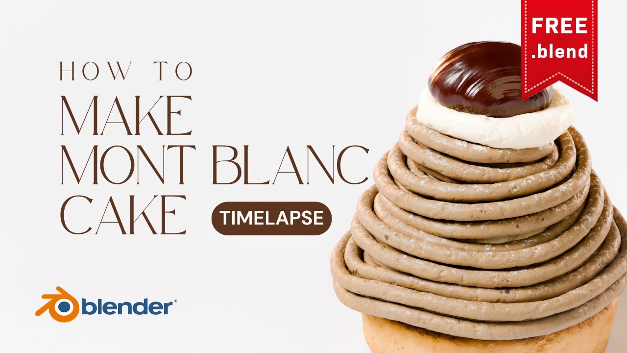 【.blend無料配布】CGモンブラン【タイムラプス】