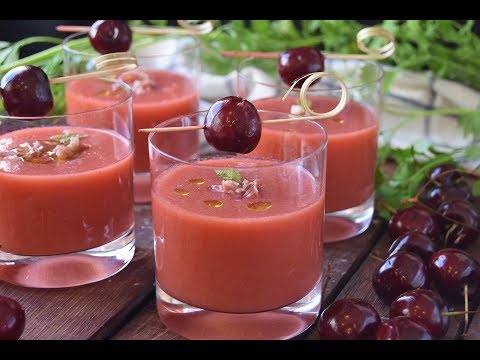Gazpacho de cerezas casero y fácil