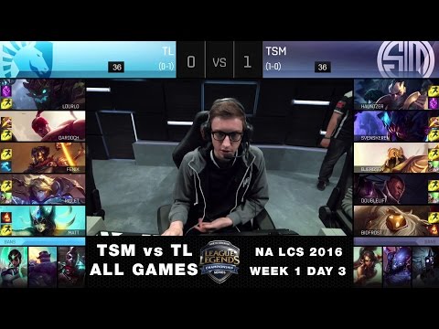 TSM vs TL All Games - NA LCS Summer 2016 Week 1 Day 3 - Team SoloMid vs Team Liquid