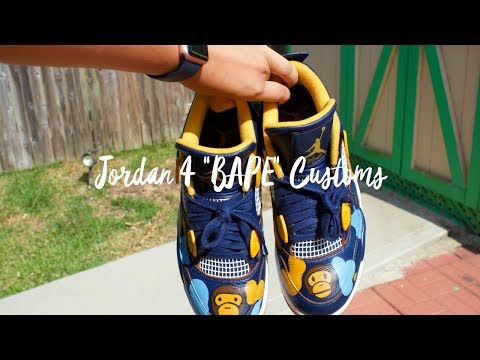 JORDAN 4 "BAPE" CUSTOM!