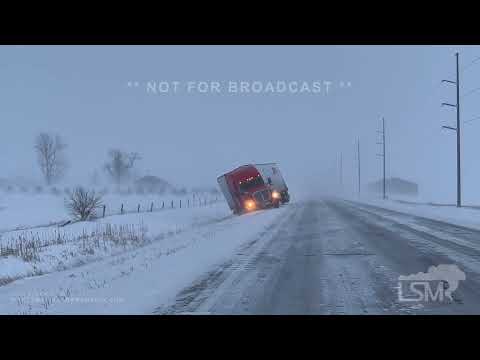 12-15-2022 Harris, IA - IA-9 Blizzard Conditions, Semi in ditch