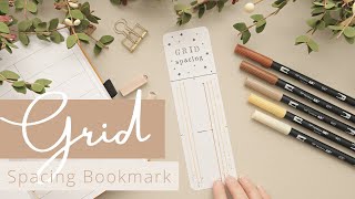 Grid Spacing Bookmark | How to Use A Grid Spacing Guide | Easy Bullet Journal Tool