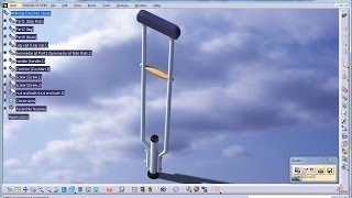 preview picture of video 'Catia V5 Tutorial|Part Product Design|How to Create Walking|Crutches|Part 3'