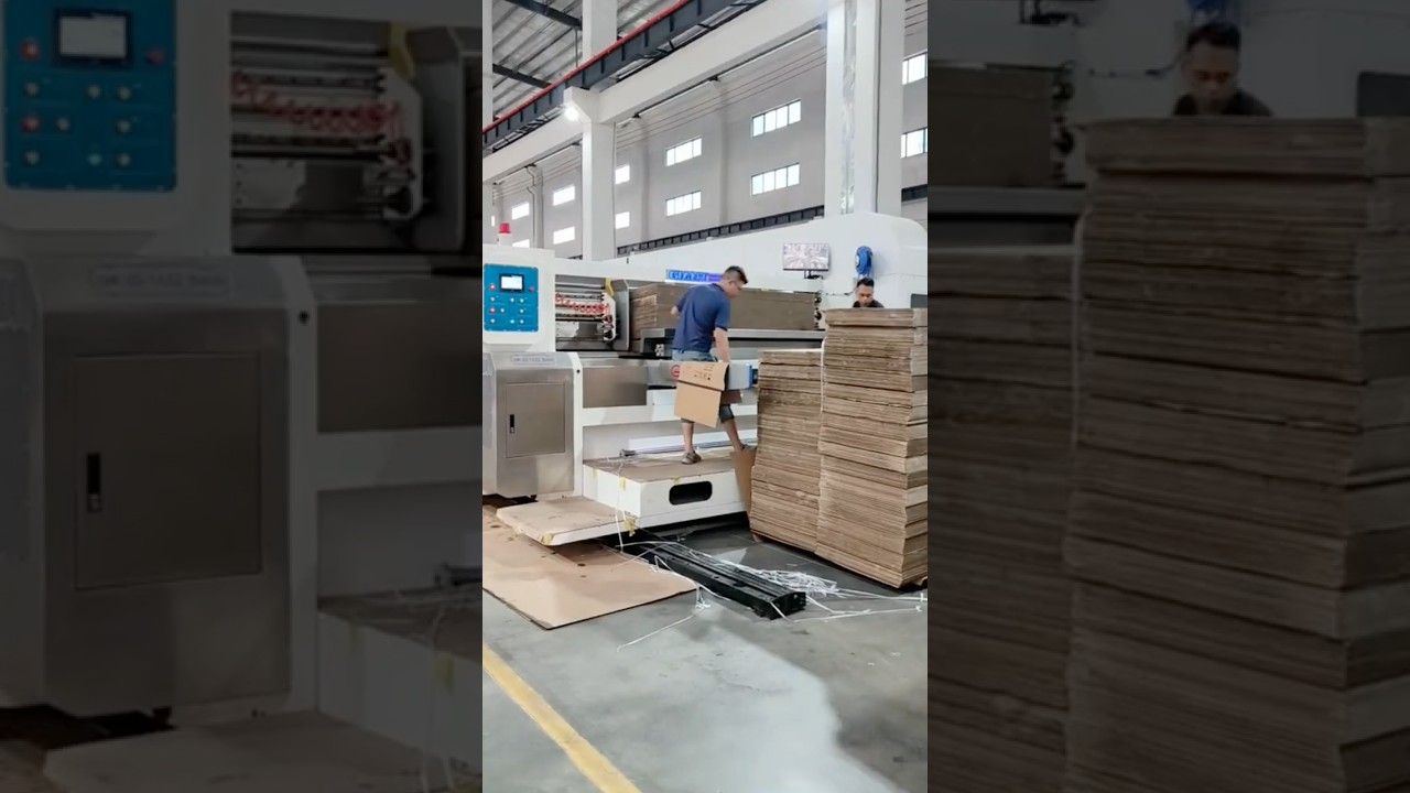Advanced Flexo Folder Gluer: #shorts #flexofoldergluer #corrugatedboxmanufacturingplant #shortsviral