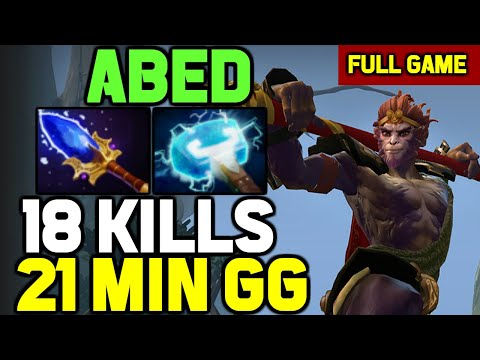 Abed MID Monkey King SUPER AGGRESSIVE gameplay 18 kills in 21 minutes