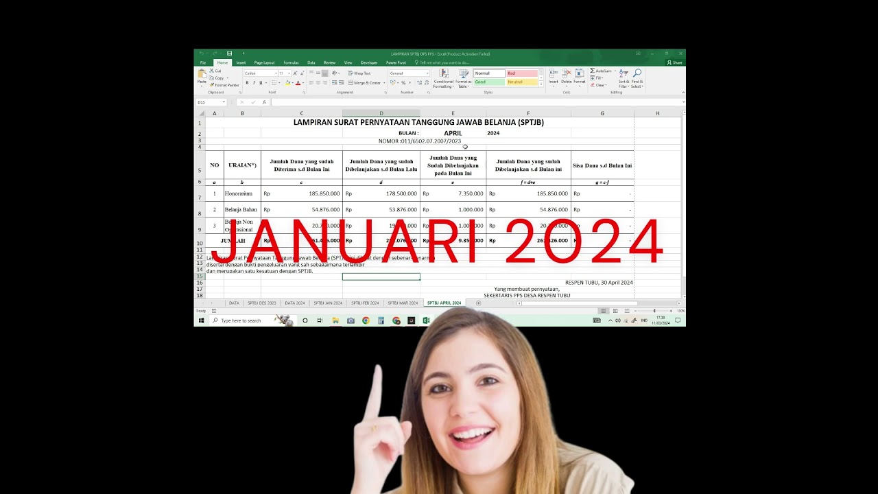 DOWNLOAD TEMPLATE LAMPIRAN SPTBJ OPS PPS JANUARI S/D APRIL 2024, FORMAT OTOMATIS #pemilu2024