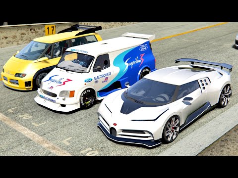 Bugatti Centodieci vs Renault Espace F1 vs Ford Transit III - Highlands