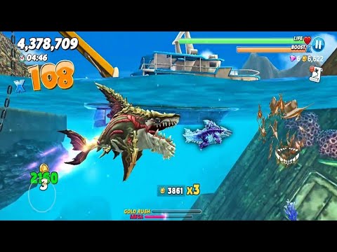 Hungry Shark World - Ancient Megalodon Shark Unlocked And Gameplay