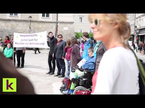 Menschenkette für Menschen mit Behinderung - Salzburg 2015