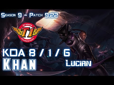 SKT T1 Khan LUCIAN vs AKALI Top - Patch 9.22 KR Ranked