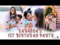 අපේ චූටි සාරන්‍යා ගේ Birthday එකේ full video එක 😬 | Saranya’s 1st Birth